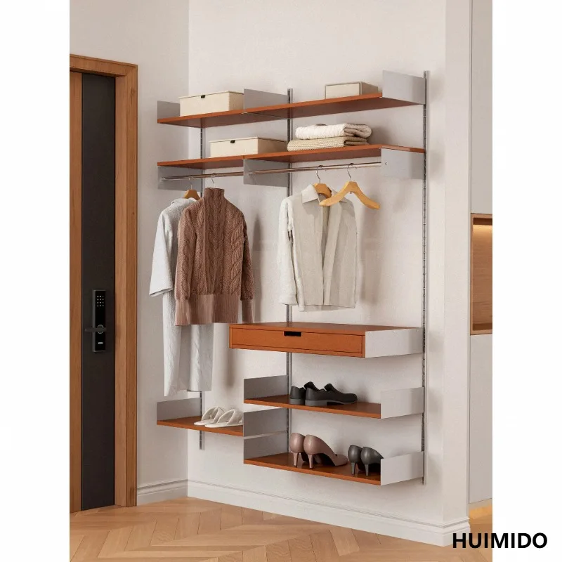 Wall-mounted entrance door porch rack coat rack living room bedroom storage display retro wall display