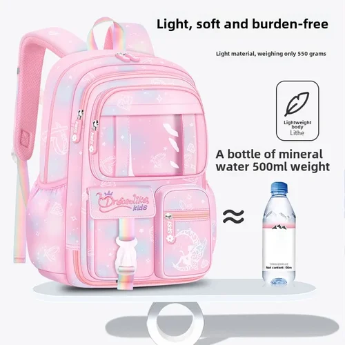 Imagen 2 del producto Mochila Escolar Ultraligera de Gran Capacidad con Protección Antisalpicaduras para Niñas de Primaria