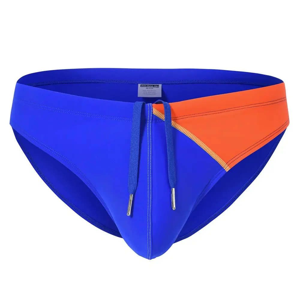 Jinshi Men’s Comfortable Swimming Briefs Sexy Pouch Up Bikini Swimsuit drawstring Swimwear For Men