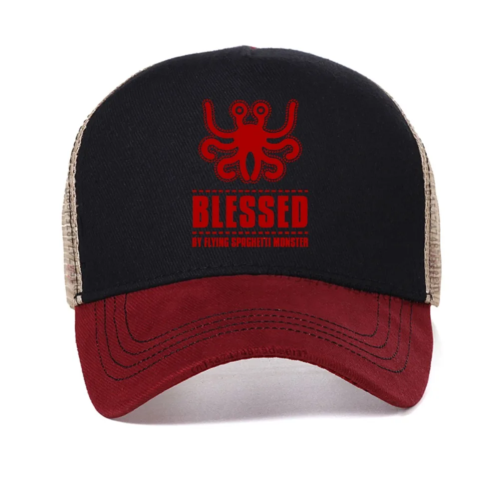 

Flying Spaghetti Monster Man Blessed By FSM Distinctive cap men women adjustable mesh baseball caps casual Snapback hats