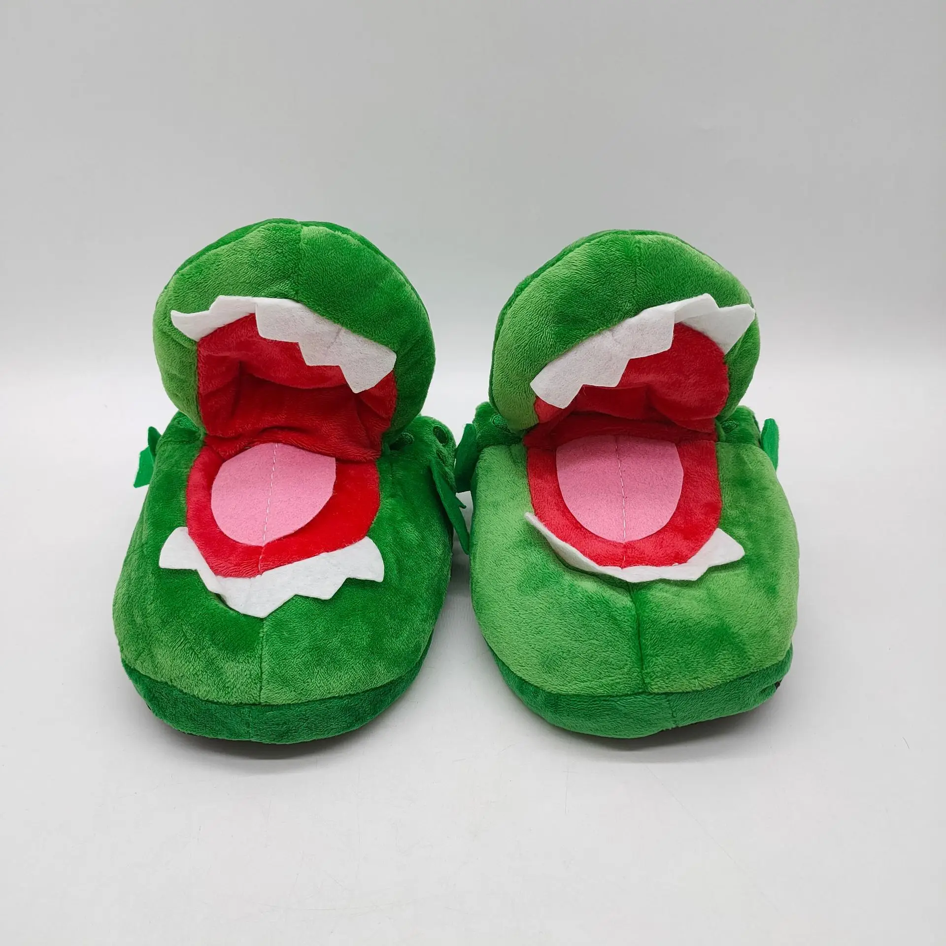 New Style Crocodile Cotton Slippers With Moving Mouth Funny Non-slip Home Cotton Shoes Gifts Plush Toy Slippers Winter Ladies