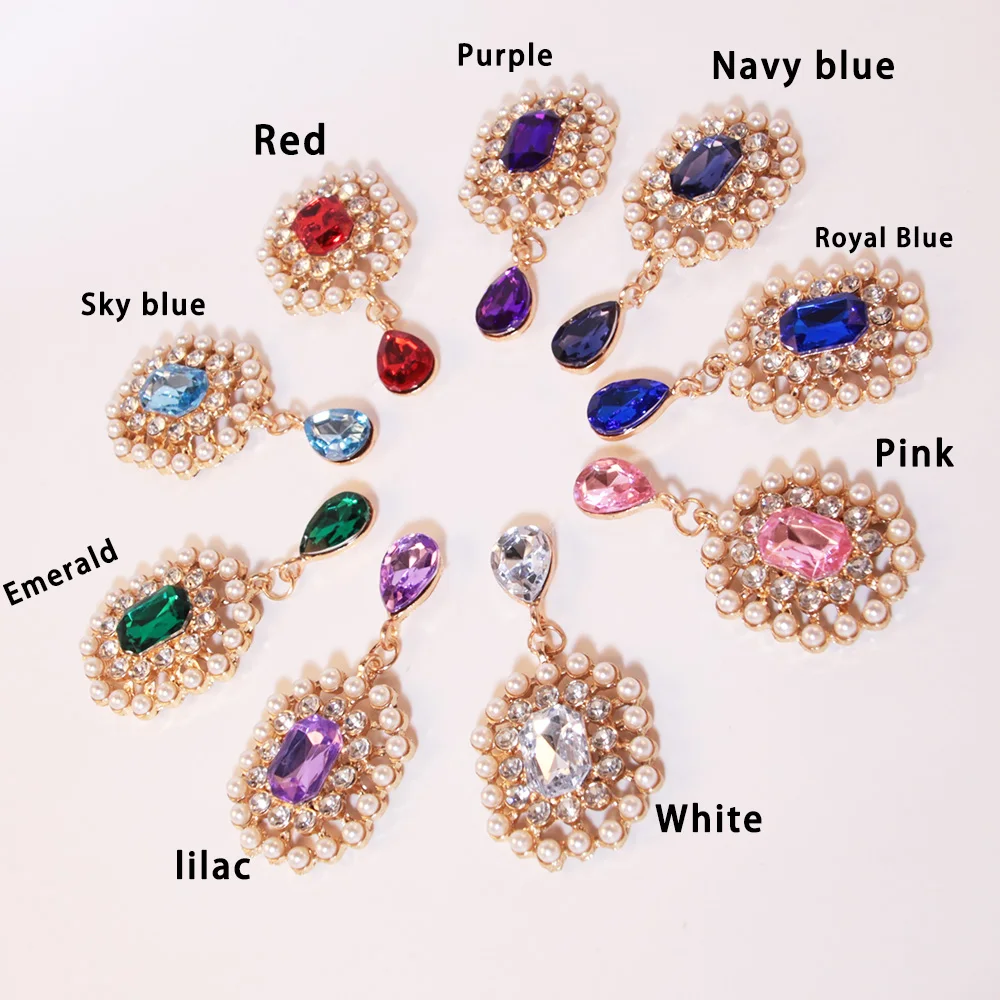5Pcs New Acrylic Pendant Brooch for Flat Rhinestone Jewelry Accessories DIY Costume Decorative Wine Glass Lady Gift Box