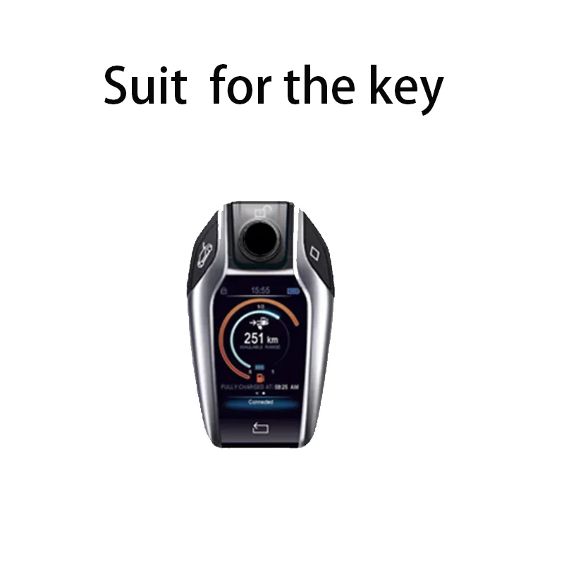 ABS Carbon Fiber Style for BMW I12 730 740 750 760 G11 G12 G20 G30 7 Series LCD Display Touch Screen Remote Car Key Case Cover