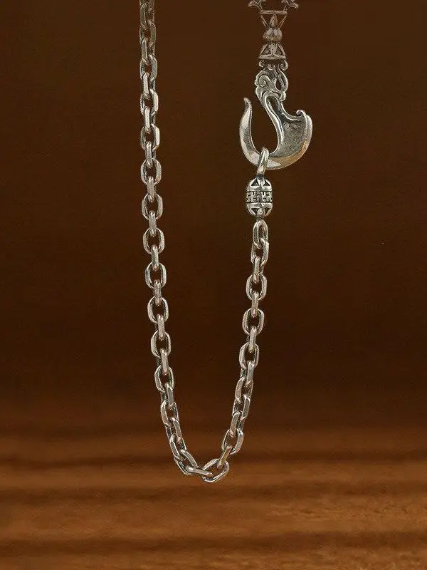 Retro Chinese Style Bronze Dragon Pendant Necklace for Men And Women Fashionable Individuality Ethnic Tibetan Style Jewelry