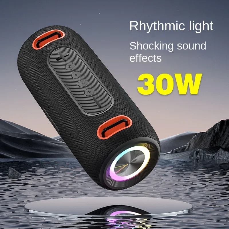 Bluetooth speaker Outdoor portable 30W high volume high sound quality speaker IPX6 waterproof rhythmic color lights