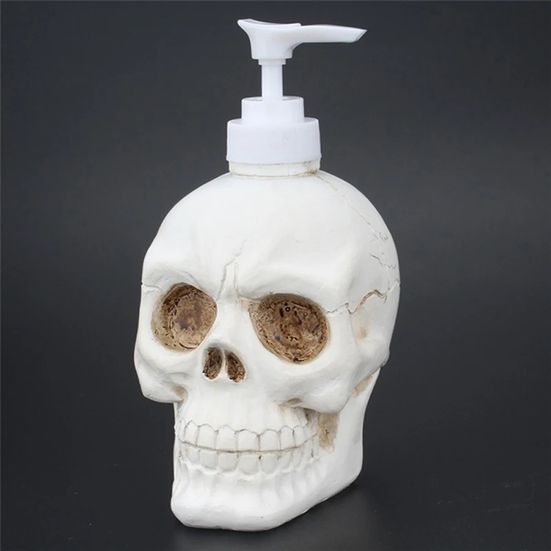 350ML Shampoo Skull Liquid Bottle Shower Gel Dispenser Halloween Decoration