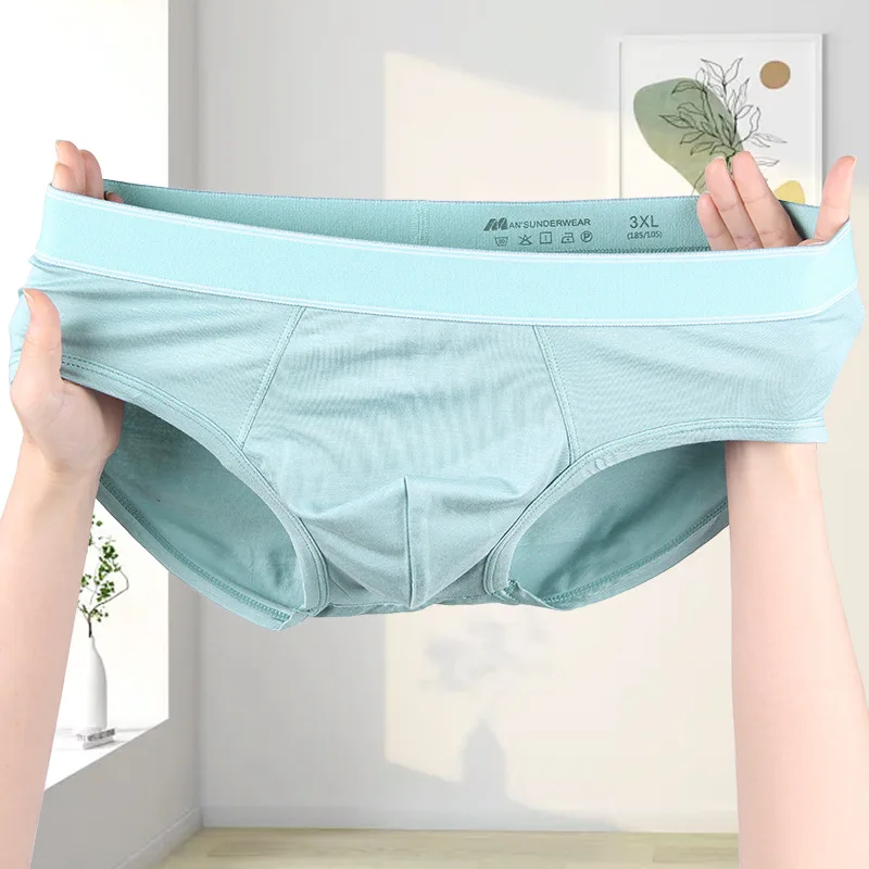 Men Cotton Briefs U Convex Pouch Underwear Breathable Bulge Pocket Underpants Solid Panties Male Soft Knickers Comfy Lingerie