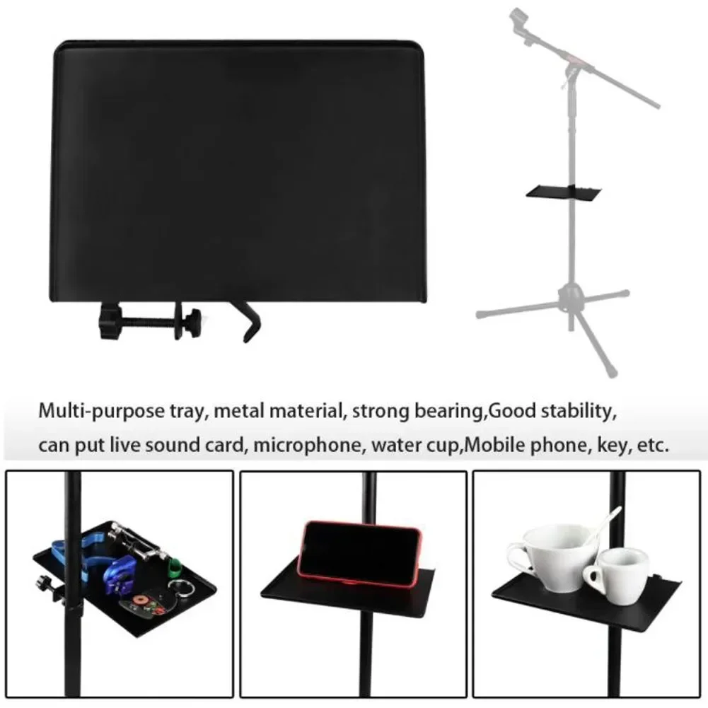 Live Microphone Stand Tray Sound Card Tray Shelf Stand Guitar Playing Live Music Studio Tray Stand Tray Small Corner Tray Parts