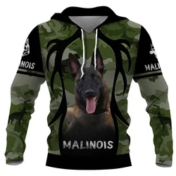 Moletom com capuz de animal masculino camuflado, estampa canina, impressão 3D, moda casual, moletom divertido, tops hip hop, harajuku Y2K masculino