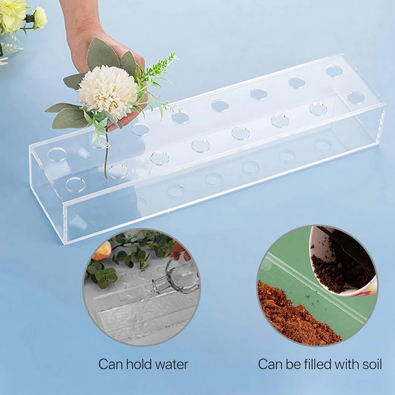 แจกันดอกไม้ทรงสี่เหลี่ยมผืนผ้า - Florist Supply Vases บทวิจารณ์และราคา