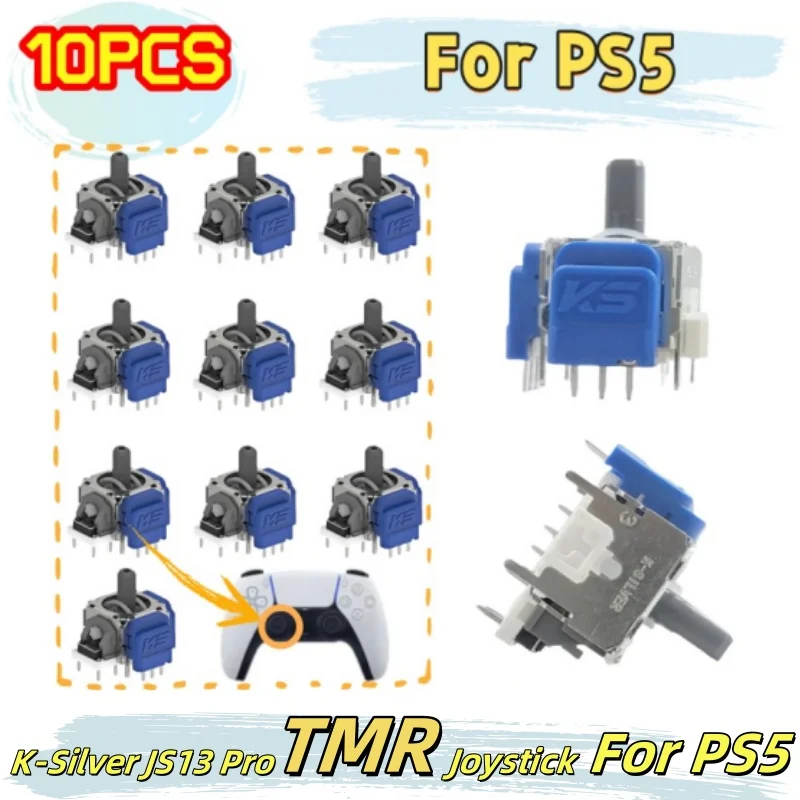 

10pcs K-SILVER JS13 PRO TMR Electromagnetic Joystick for PS5 Replacement Parts TMR Joystick 3D Analog Thumb Stick Rocker