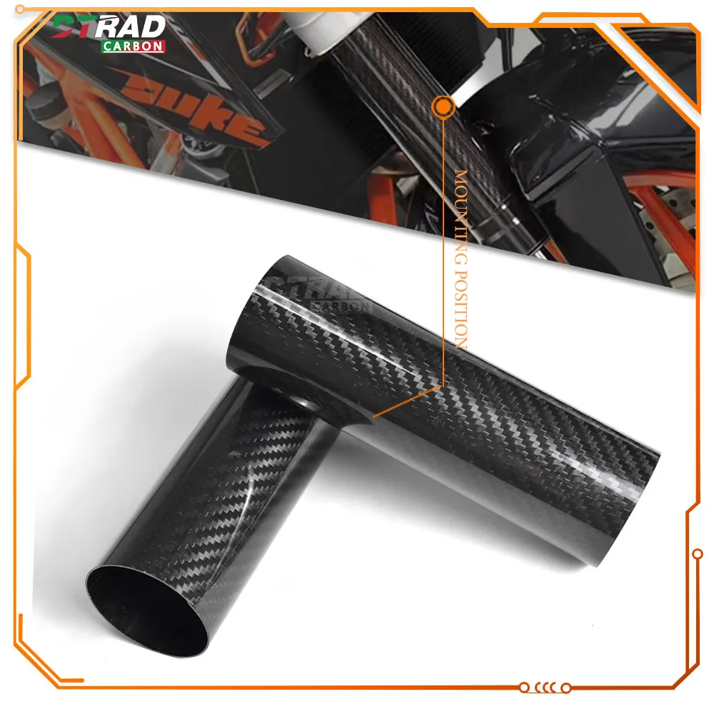 150mm-248mm Motorcycle Universal Carbon Fiber Front Fork Shock Guard Protector For Off Road Pit Dirt Bike Shock Tube Fairing kit