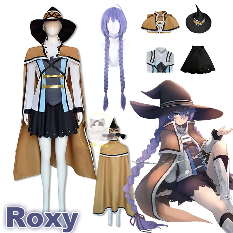 Mushoku Tensei: Reencarnación Sin Trabajo, Disfraz de Cosplay de Roxy Migurdia, Vestido Uniforme, Traje de Carnaval de Halloween para Niñas