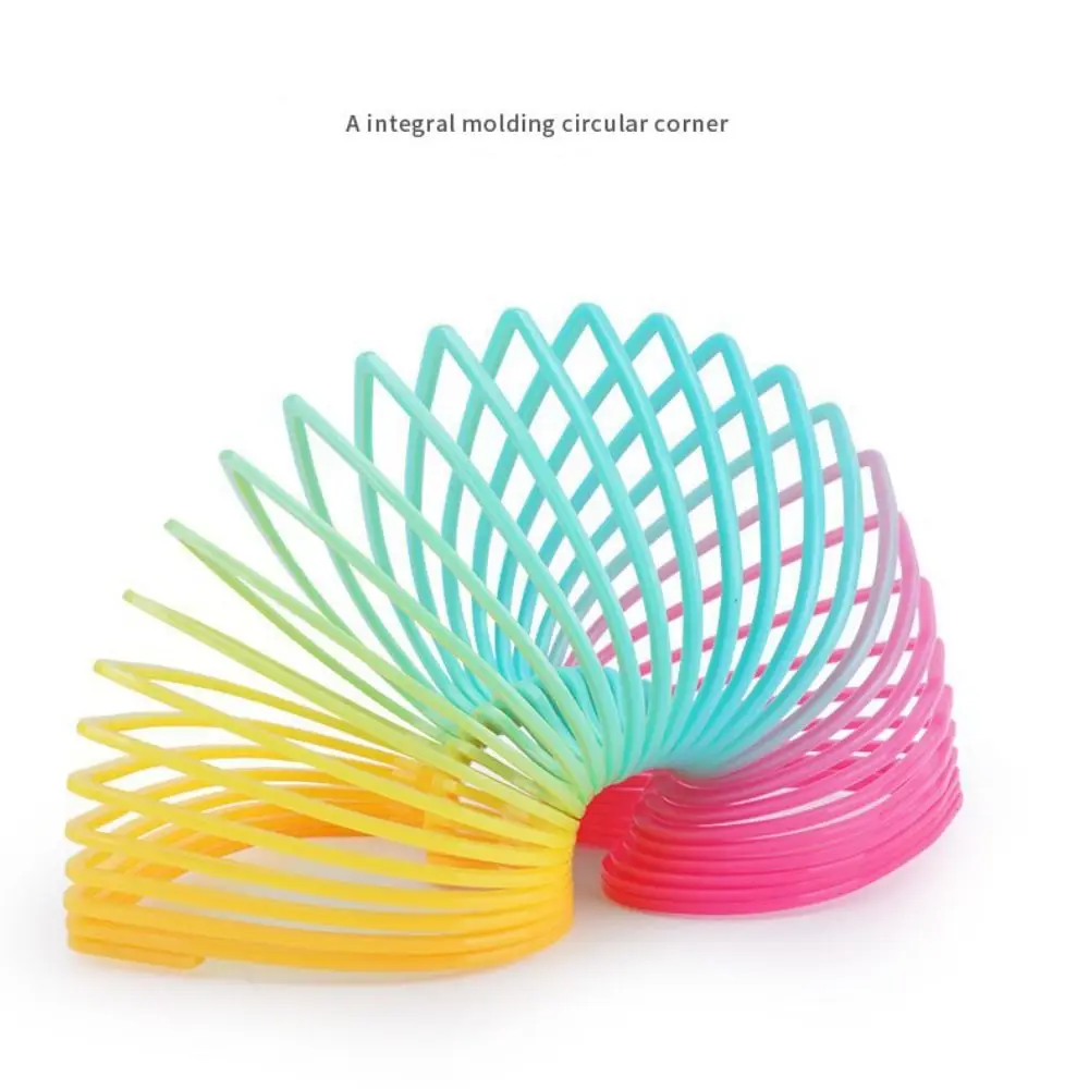 5pcs Multi-Shape Rainbow Magic Springs Plastic Boys Girls Creative Spring Coil Birthday Party Favors Pinata Fillers Gifts