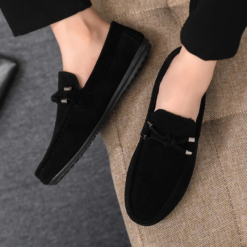 Men Casual Shoes Fashion Men Shoes Handmade Suede Leather Mens Loafers Moccasins Slip On Men's Flats Male Driving Shos