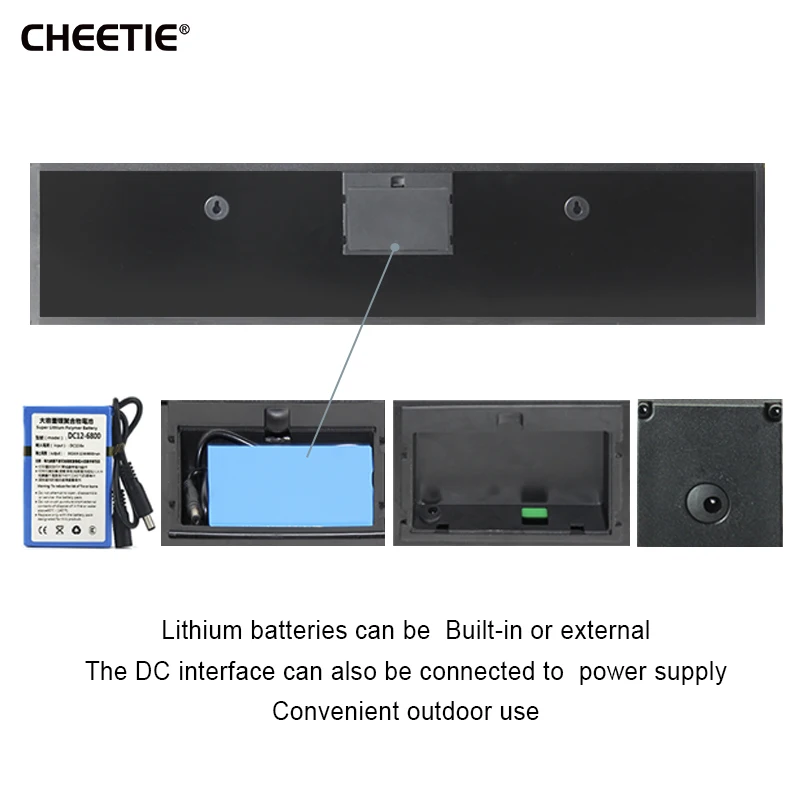 CHEETIE CP028 LED التدريب على مدار الساعة ساعة توقيت مزدوجة الوجهين ساعة توقيت 6 أرقام Led في الهواء الطلق سباق توقيت ساعة مع حقيبة حمل