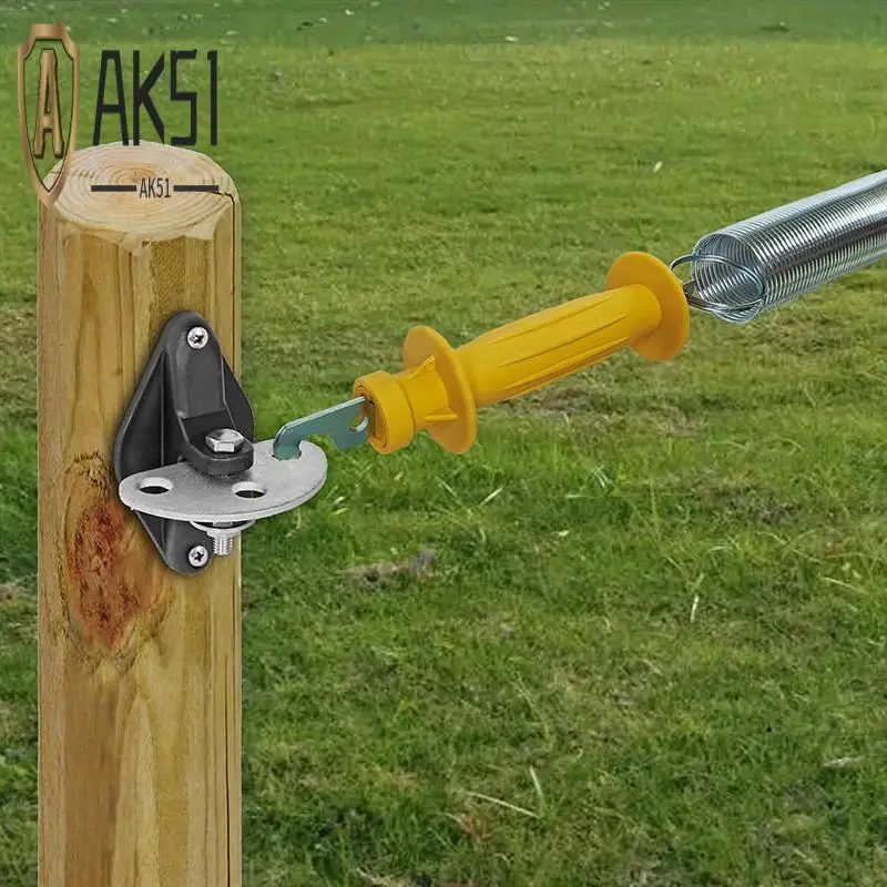 

AK51-8-Pack Electric Fence Rubber Gate, Electric Fence Spring Handle, Insulated Plastic Handle, Yellow Rubber Gate Handle
