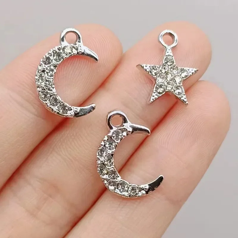 10 шт., посеребренные подвески для браслета
