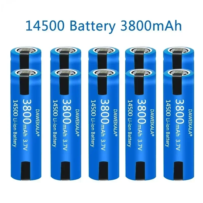 New welding rechargeable lithium-ion battery, 100% high capacity AA battery, 14500, VR2 3800mAh, 14500V, 3.7V original