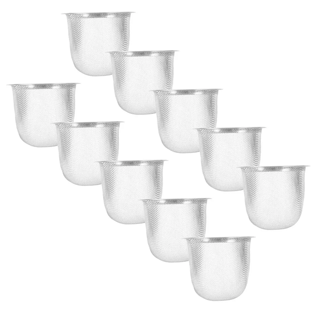 

10pcs 58x50mm Infuser Metal Steel Mesh Strainer for Loose Tea Filter Mesh Leaf Tea Home Office High Temp