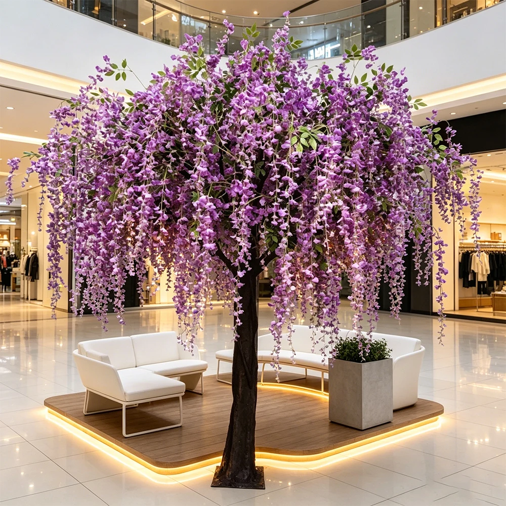 Premium Custom Large Artificial Cherry Blossom Tree Realistic Silk Durable for Indoor Outdoor Graduation