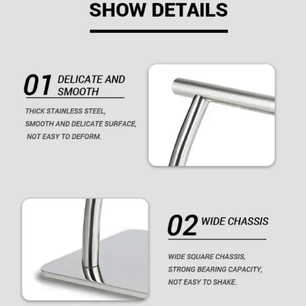 Stainless Steel Foot Rest Comfortable Pedal Ergonomic Design Chair Accessory Parts Mobile Footrest Stable Universal