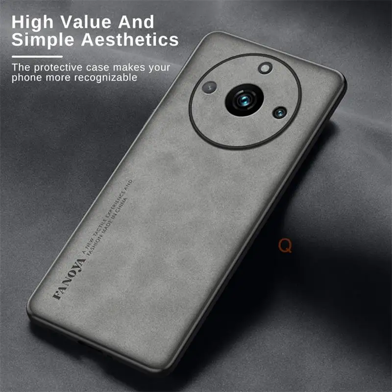 Luxury Vintage Sheepskin Leather Case For Oppo Realme 11 Pro Plus 5g Retro Men Business Back Cover Realme11 11pro Proplus