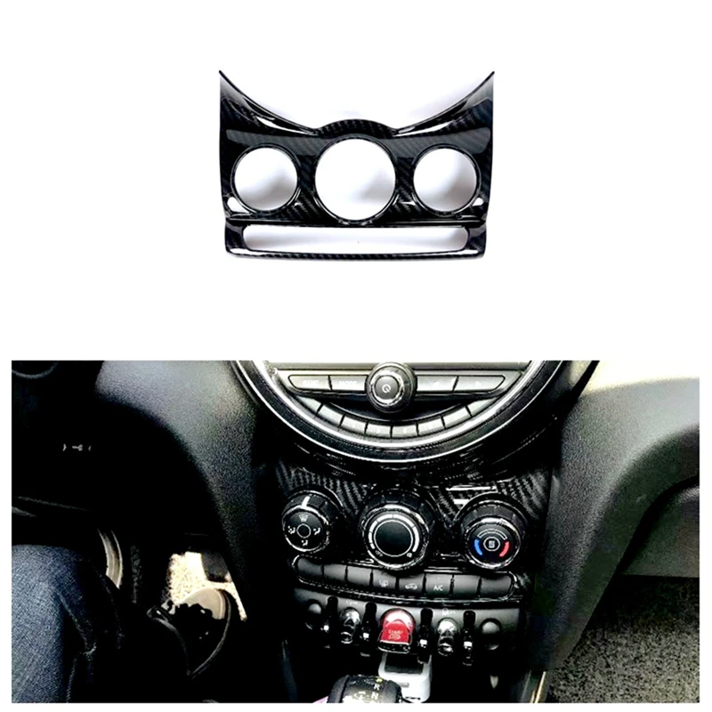 

For BMW MINI Cooper F55 F56 F57 ABS Carbon Fiber Car Center Console Trim Air Switch Cover Interior Accessories