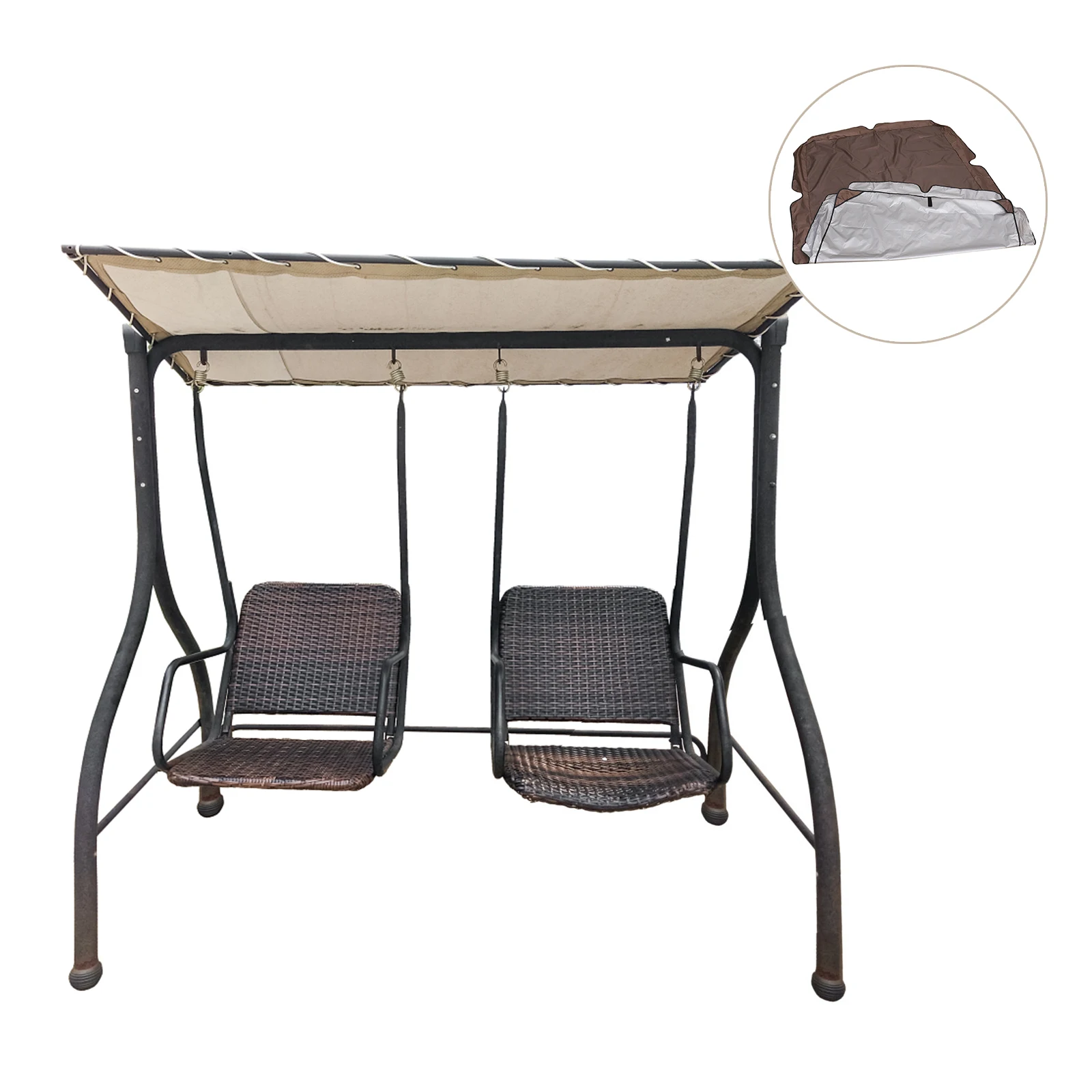 

Outdoor Swing Ceiling Cover 190T Waterproof Polyester Durable All Season Swing Protector Foldable Sunshade For Garden