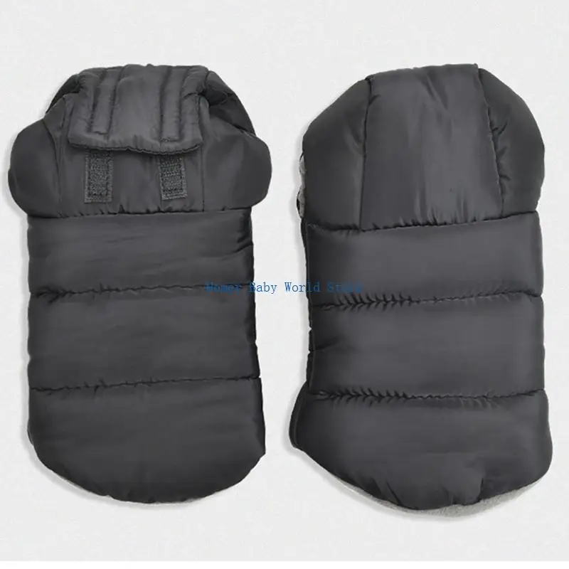 

B2QD Winter Warm Stroller Gloves Warmmuffs Waterproof Anti-Freeze Baby Pram Hand Muff