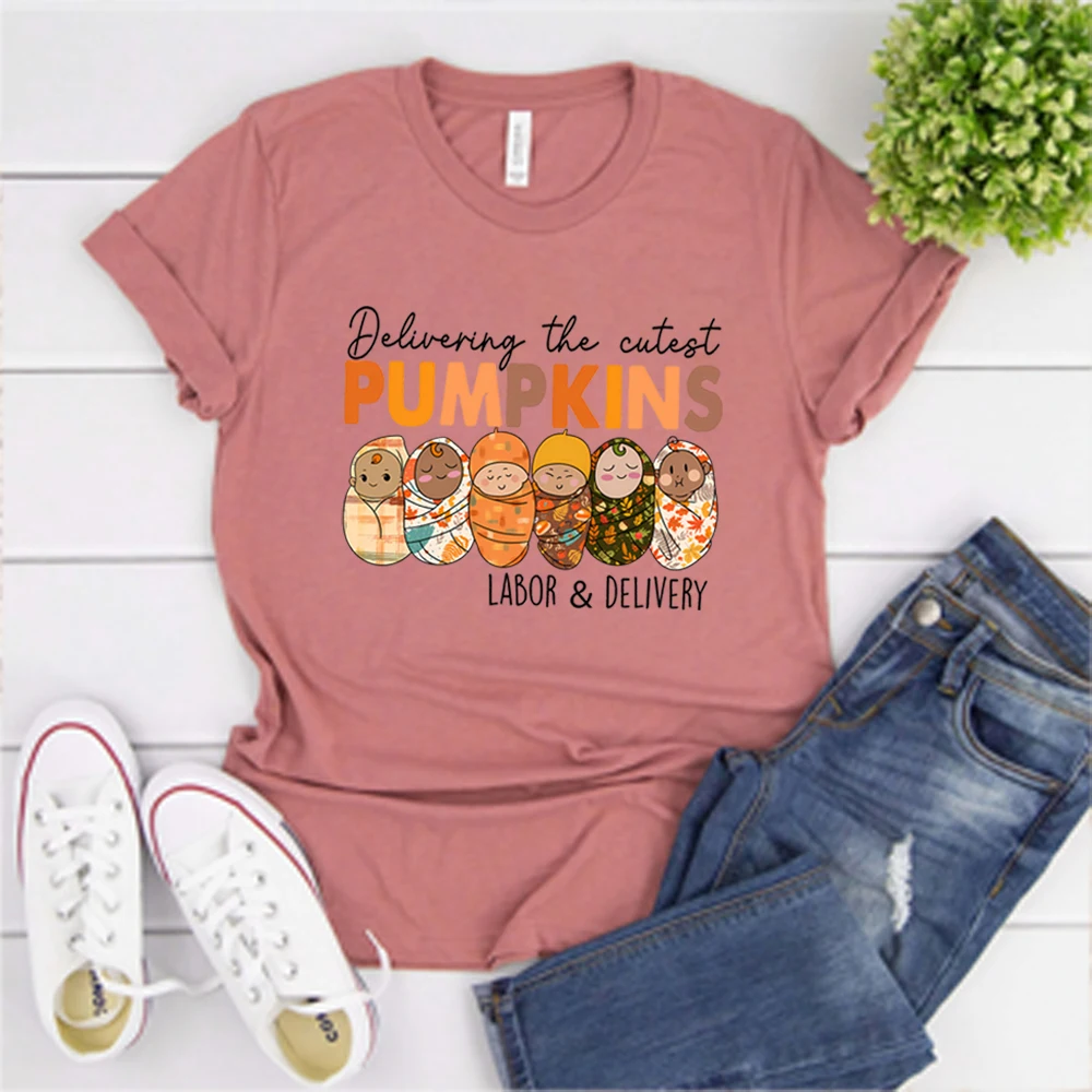 Deliver The Cutest Little Pumpkins T-Shirt Labor and Delivery Halloween Shirt Delivery Nurse Shirts Labor and Delivery Top