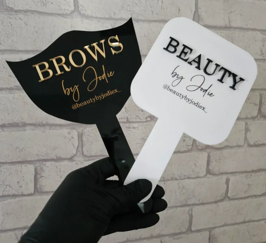 

Beauty Mirror Lash Brow Photo Prop Filler Technician Beauty Room Eyelash Business Logo