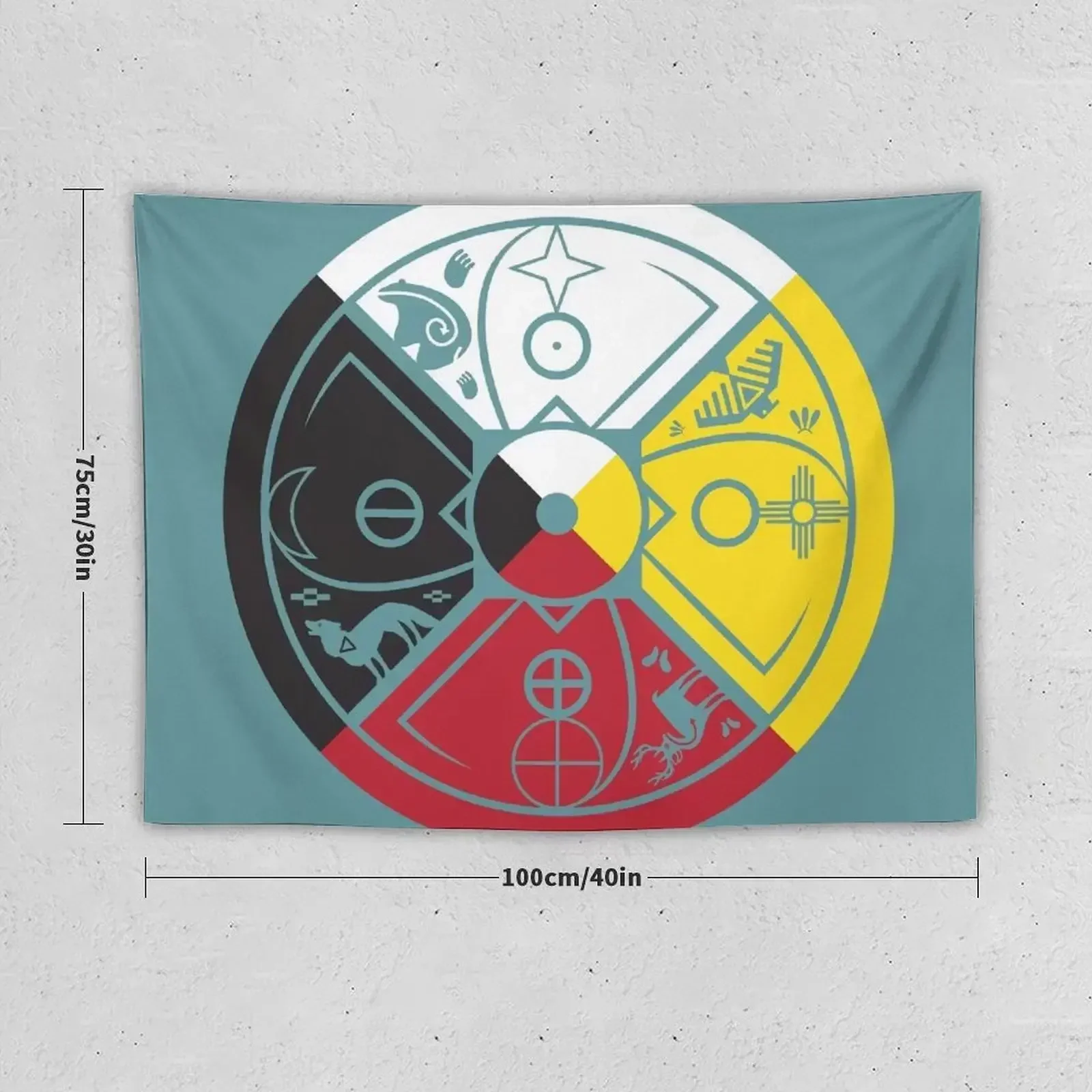 sacred hoop medicine wheel Tapestry Bed Room Decoration Home Decorators Aesthetics For Room Tapestry