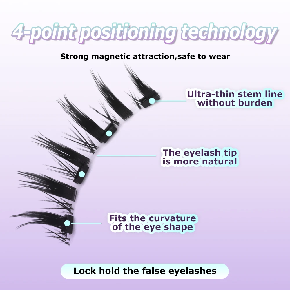 ANJOSIRMA Магнитное наращивание ресниц с естественным эффектом, индивидуальные магнитные накладные ресницы, многоразовые самоклеящиеся ресницы