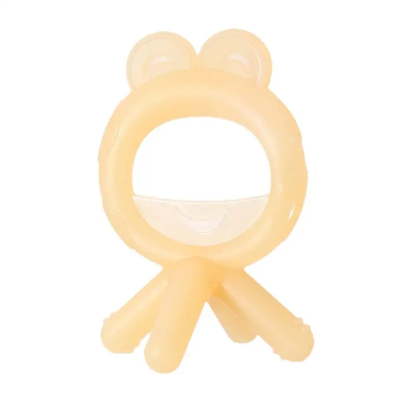 

Kid Teether Toys Safety Silicone Teething Toys Heat Resistant Portable Comforting Tools Chewable Multifunctional Soothing Toys