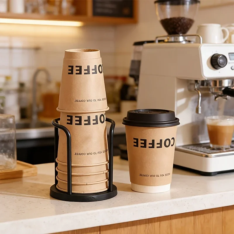 Einweg-Becherhalter, multifunktionaler Kaffeetassen-Organizer, Desktop-Teetassen-Aufbewahrungsregal, Tischdekor-Ständer für den Einsatz auf der Arbeitsplatte zu Hause – Detail 27