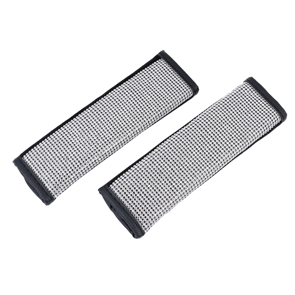 

2pcs Safety Belt Shoulder Pads Rhinestone Crystal Car Accessories PU Waterproof Non Driving Seat Strap Cover