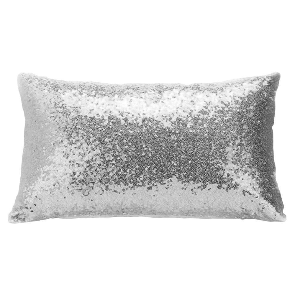 Capa de almofada com glitter e lantejoulas douradas para casa, capa decorativa luxuosa para o sofá, 30x50cm