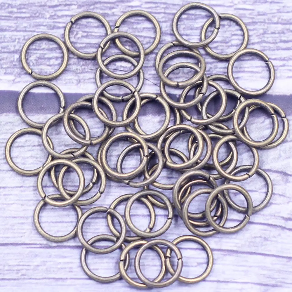 5000Pcs Bronze Tone Open Jump Rings Alloy 8x1.2mm