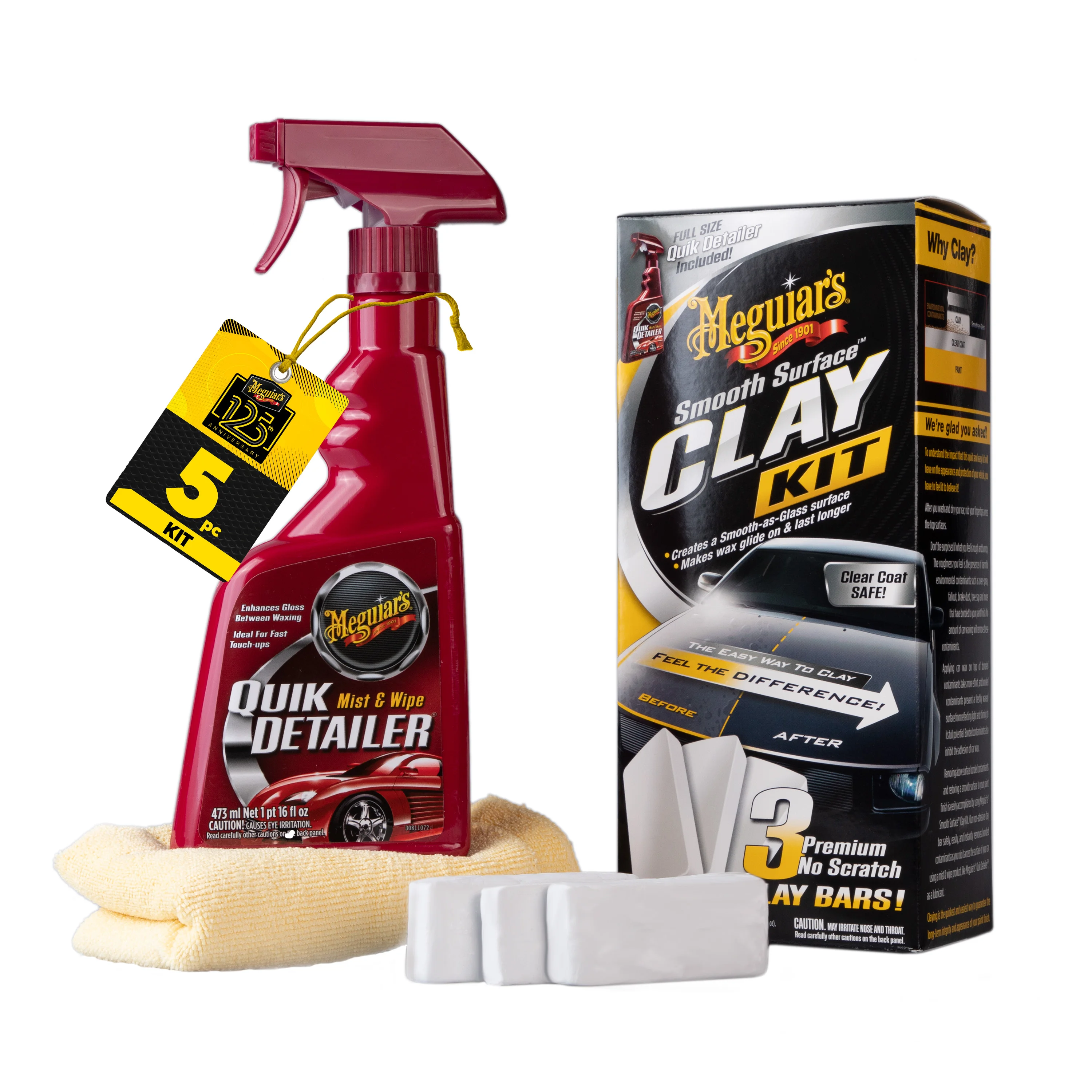 

Smooth Surface Clay Kit for Safe Easy Car Claying Achieve Glasslike Finish Without Scratches or Streaks
