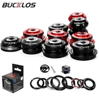 BUCKLOS-auriculares para bicicleta de montaña, rodamiento sellado de aleación de aluminio de 1-1/8 "", juego de cuencos para bicicleta de montaña, auriculares 34/44/50.6/52/55/56mm, horquilla, piezas de ciclismo