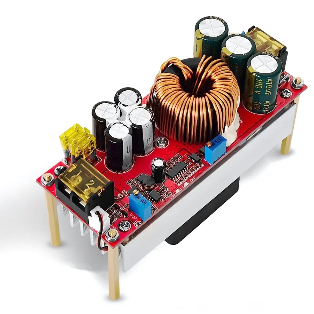 (ABGQ) 1500W DC-DC Boost Module 12-48V to 24-72V 30A Adjustable Constant Voltage and Current Electric Car Power Supply Module