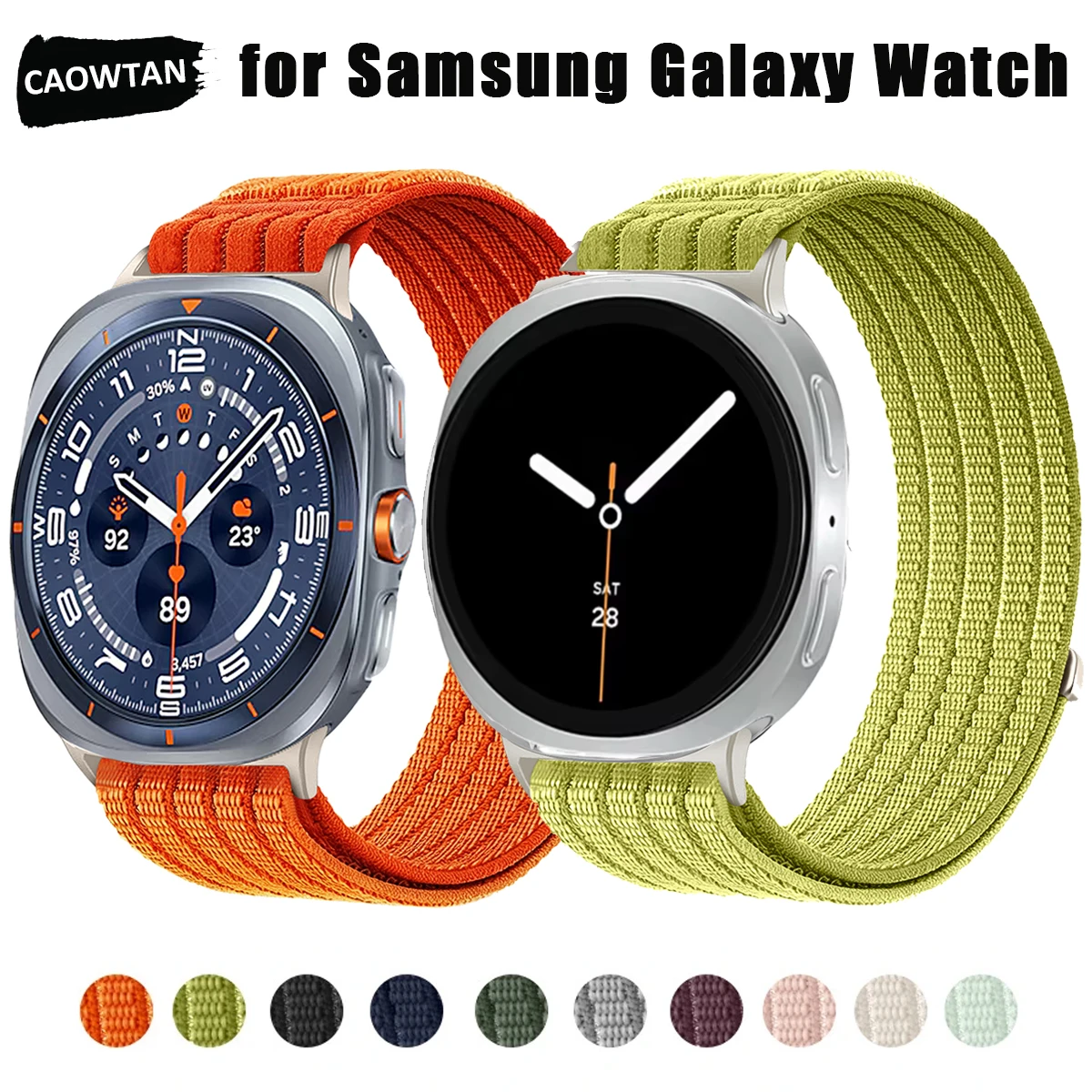 Nylon Loop Strap for Samsung Galaxy Watch8 40mm 44mm 8Classic 46mm Sports correa Band for Galaxy Watch ultra 2025 47mm Bracelet