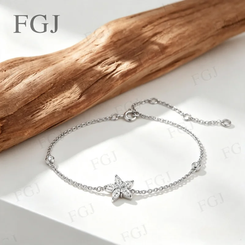 D-Farbe VVS1 Marquise-Schliff Moissanit-Diamant-Armband für Frauen Geburtstagsgeschenk 925 Sterling Silber Armreif Jubiläums-Schmuck – Detail 2