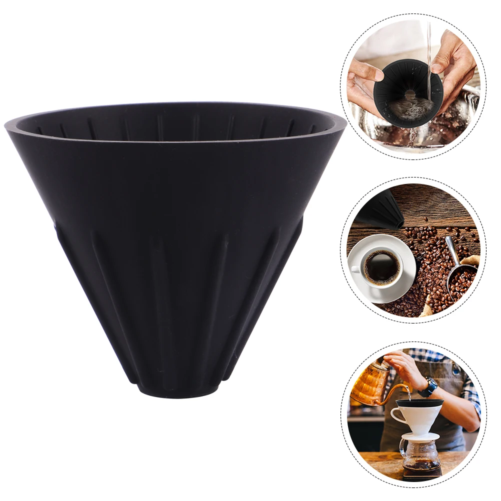 

Coffee Funnel Filters Drip Basket Strainer Pour Concentrate Reusable with Handle