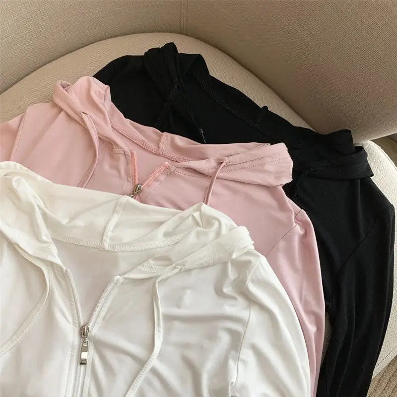 Basic Jackets Women Cropped Slim Simple All-match Sporty Fashion Tender Outwear Spring New Arrival Females College Young Casual