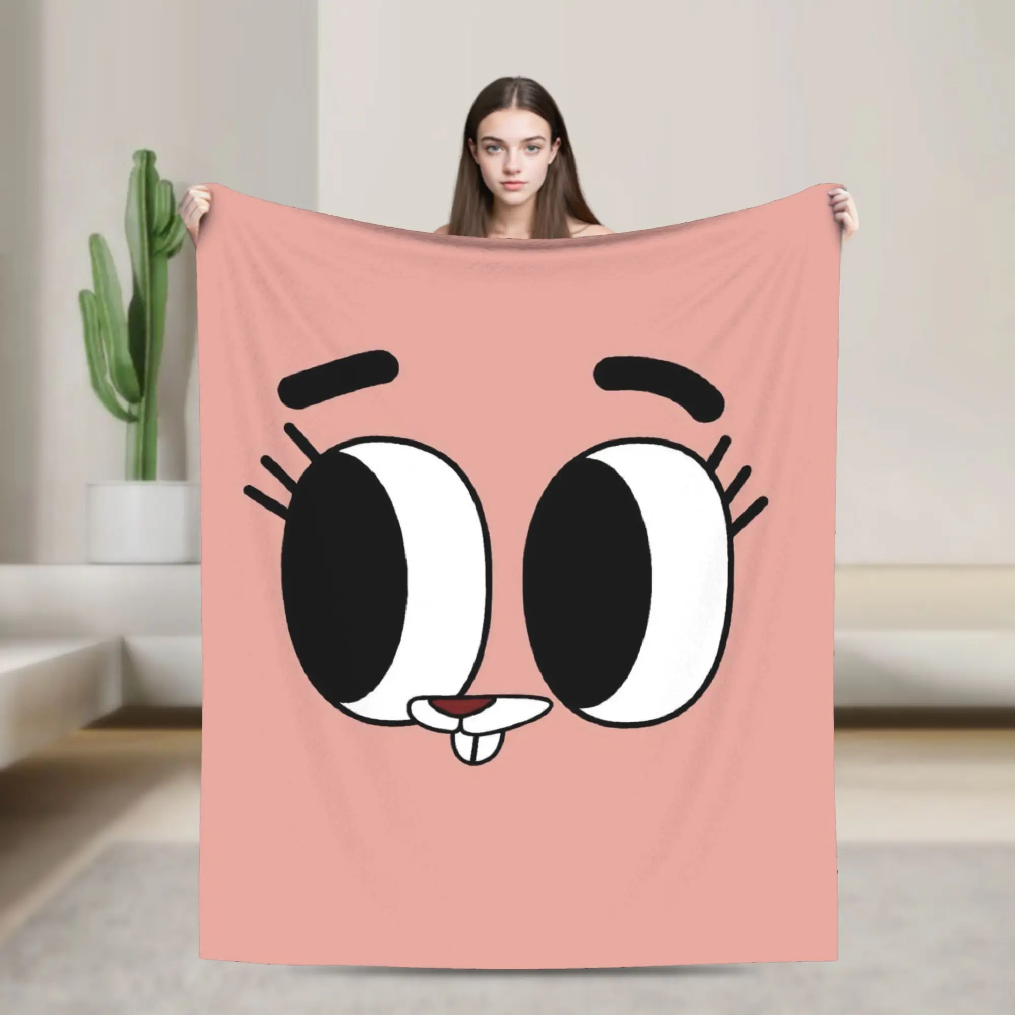 Anaise Face Knitted Blanket Amazings Gumballs Flannel Throw Blanket Airplane Travel Personalised Ultra-Soft Warm Bedspread