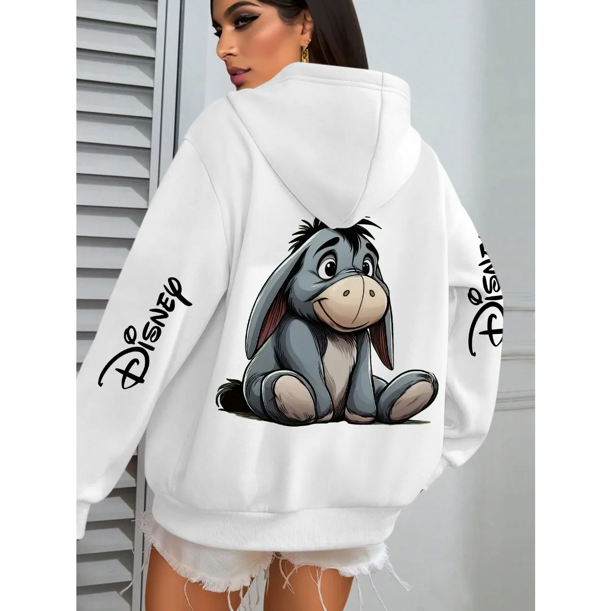 2026 ชุดกีฬาคลุมด้วยผ้าลายดิสนีย์เอียร์ร์สำหรับผู้หญิงรุ่นใหม่ สตรีทแวร์ ลำลอง ใช้ได้ทุกวัน อเนกประสงค์