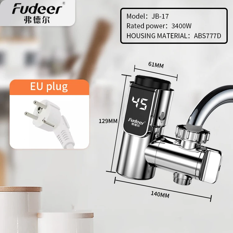 Fudeer Elektrische Boiler Keukenkraan Conector Instant Warmwaterkraan Adapter 220V Boiler Badkamer Accessoires