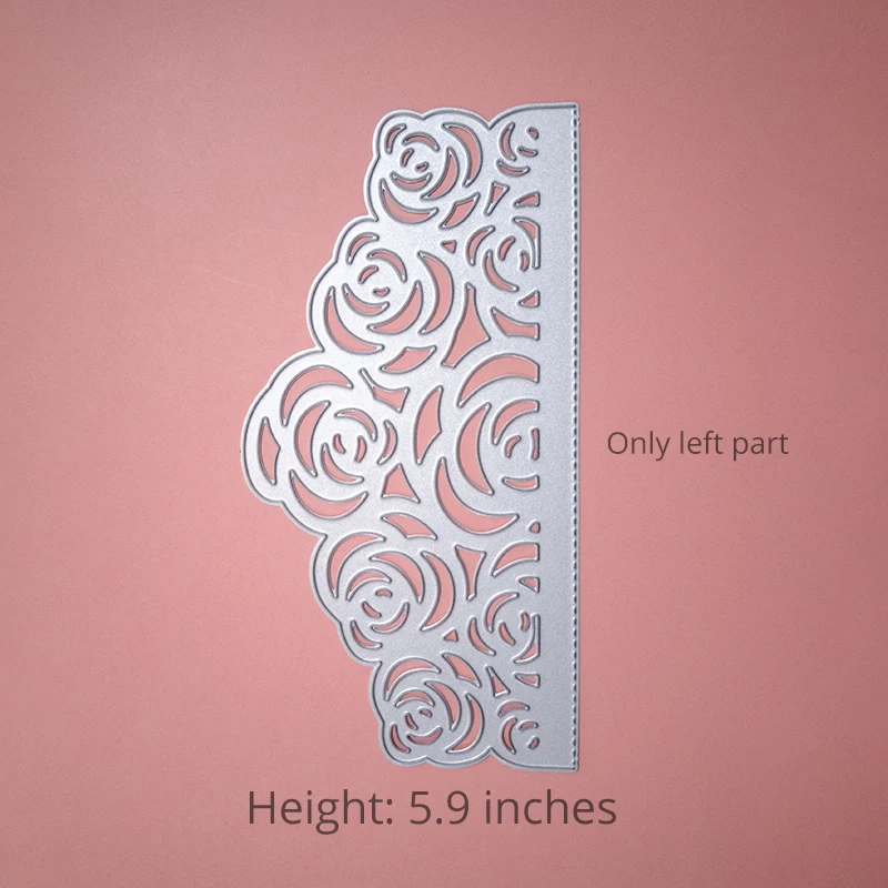 Rose Border Dies New Cutting Die Scrapbooking Craft Metal Die Cut for DIY Paper Cards Making Valentine\'s Day Wedding Decorative